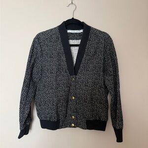 Black and White Speckled Cardigan